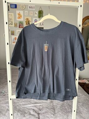 Life is Good Iced Coffee Graphic Boxy Tee XL
